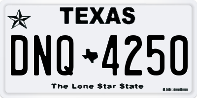 TX license plate DNQ4250