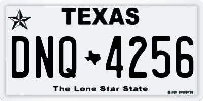 TX license plate DNQ4256