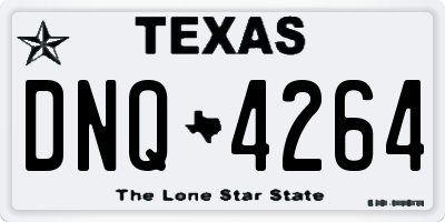 TX license plate DNQ4264