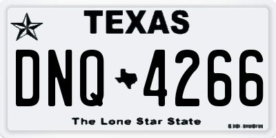 TX license plate DNQ4266