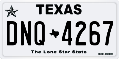 TX license plate DNQ4267