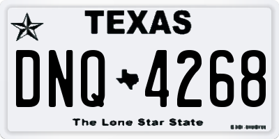 TX license plate DNQ4268