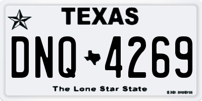 TX license plate DNQ4269
