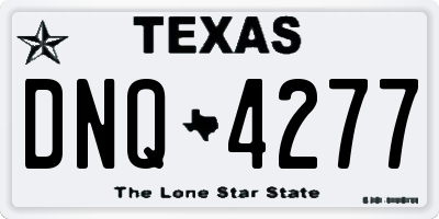 TX license plate DNQ4277