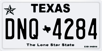 TX license plate DNQ4284