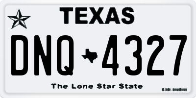 TX license plate DNQ4327