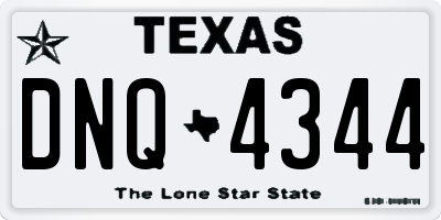 TX license plate DNQ4344