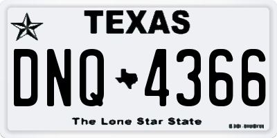 TX license plate DNQ4366