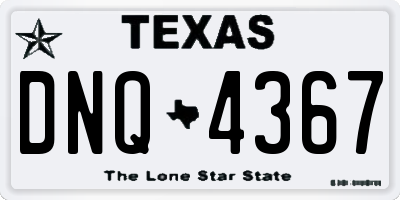 TX license plate DNQ4367