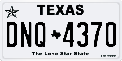 TX license plate DNQ4370