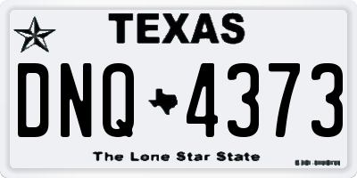 TX license plate DNQ4373