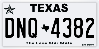 TX license plate DNQ4382