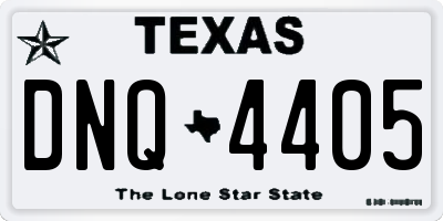 TX license plate DNQ4405