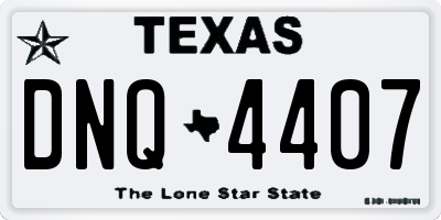 TX license plate DNQ4407