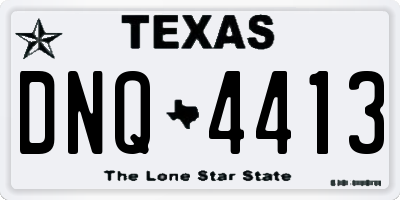 TX license plate DNQ4413