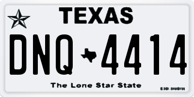 TX license plate DNQ4414