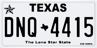 TX license plate DNQ4415