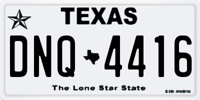 TX license plate DNQ4416