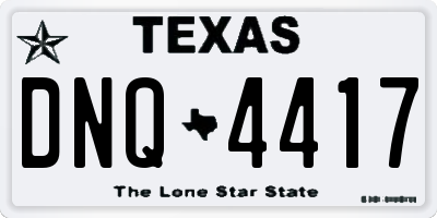 TX license plate DNQ4417