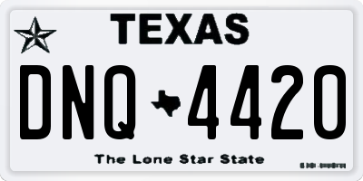 TX license plate DNQ4420