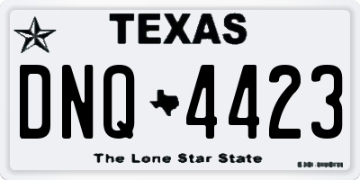 TX license plate DNQ4423