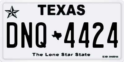 TX license plate DNQ4424