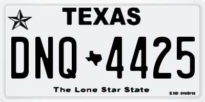 TX license plate DNQ4425