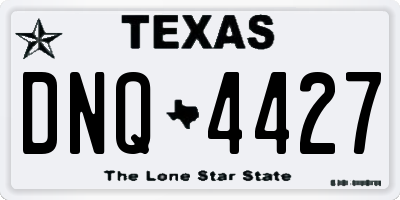 TX license plate DNQ4427