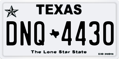 TX license plate DNQ4430