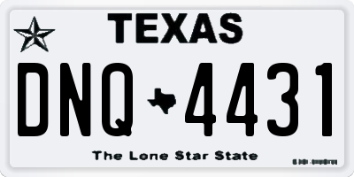 TX license plate DNQ4431