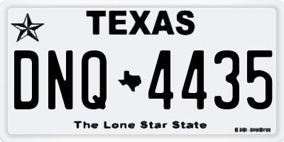 TX license plate DNQ4435