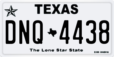 TX license plate DNQ4438