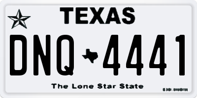 TX license plate DNQ4441