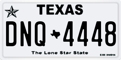 TX license plate DNQ4448