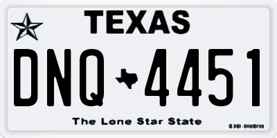 TX license plate DNQ4451