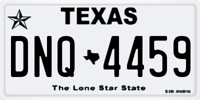 TX license plate DNQ4459