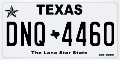 TX license plate DNQ4460