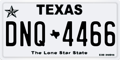 TX license plate DNQ4466