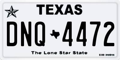 TX license plate DNQ4472