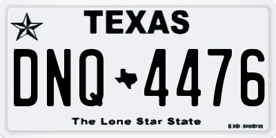 TX license plate DNQ4476