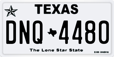 TX license plate DNQ4480