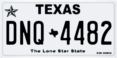 TX license plate DNQ4482