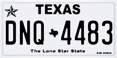 TX license plate DNQ4483