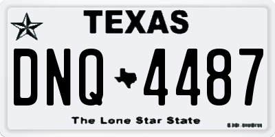 TX license plate DNQ4487
