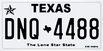 TX license plate DNQ4488