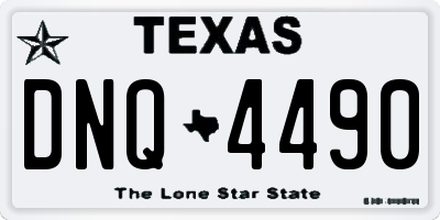 TX license plate DNQ4490