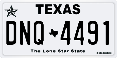 TX license plate DNQ4491