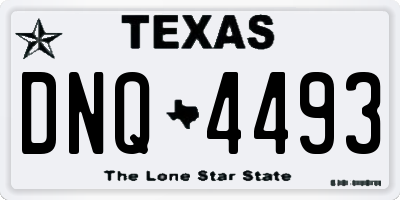 TX license plate DNQ4493