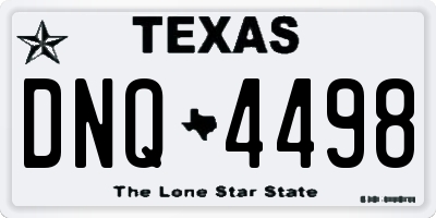 TX license plate DNQ4498