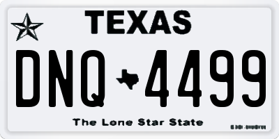 TX license plate DNQ4499